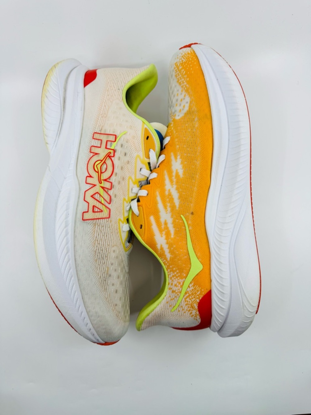 Hoka Men’s Mach 6 Color Solar Flare White SZ 12.5 - Picture 7 of 9